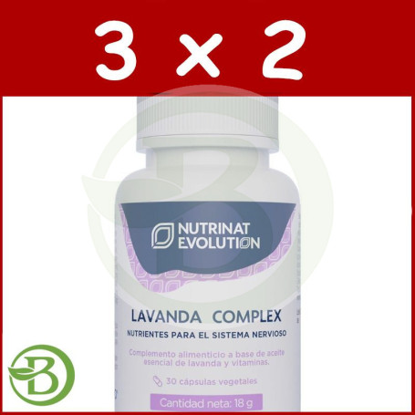 Pack 3x2 Lavanda Complex 30 Cápsulas Vegetales Nutrinat Evolution