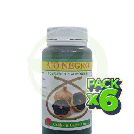 Pack 6x Ajo Negro 60 Cápsulas Golden Green