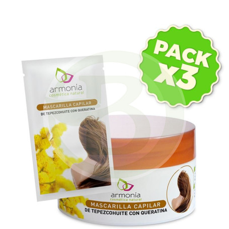 Pack 3x Mascarilla Capilar de Tepezcohuite 15Gr. Armonia