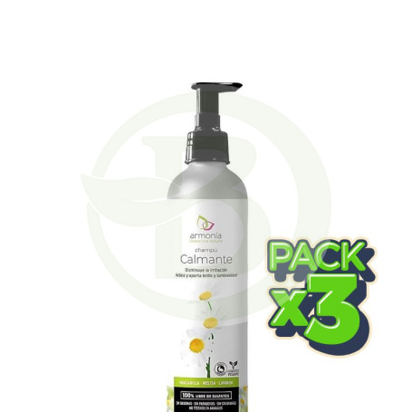 Pack 3x Champu Calmante sin Sulfatos 250 Ml Armonia