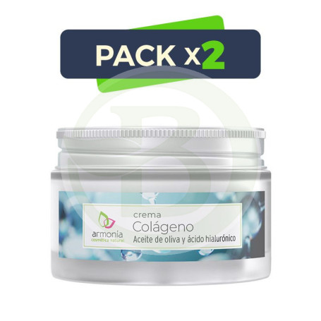 Pack 2x Crema Colágeno (Aceite de Oliva-Ácido Hialurónico) 50Ml. Armonia