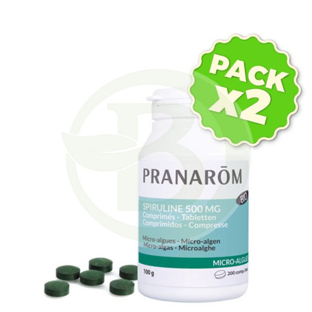Pack 2x Espirulina 500Mg. 200 Comprimidos Pranarom