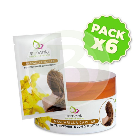 Pack 6x Mascarilla Capilar de Tepezcohuite 200Ml. Armonia