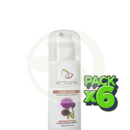 Pack 6x Jabón Facial de Arcilla Gris 150Ml. Armonia