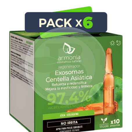 Pack 6x Exosomas De Centella Asiática 10 Ampollas Armonia