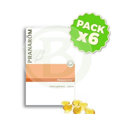 Pack 6x Pranacaps Onagra 40 Cápsulas Pranarom