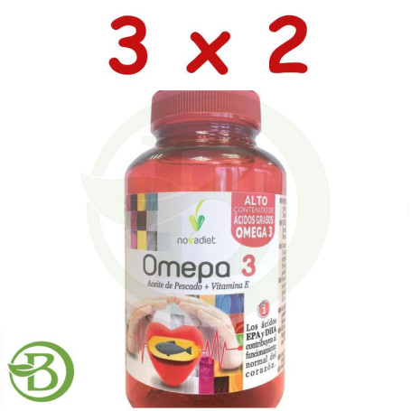 Pack 3x2 Omepa 3 (Epanova Plus) 90 cápsulas Nova Diet