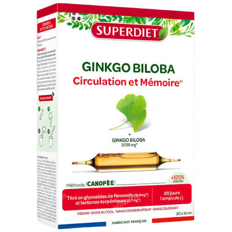 Ginkgofit Bio 20 Ampolas Superdiet