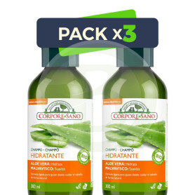 Pack 3x Champú Hidratante 300+300Ml Corpore Sano