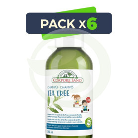 Pack 6x Champú Escolar Árbol del Té 300Ml Corpore Sano