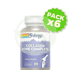 Pack 6x Collagen Bone Complete 90 Cápsulas Vegetais Solaray