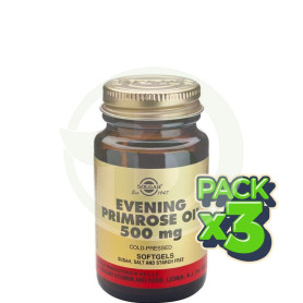 Pack 3x Aceite de Prímula Rosa 500Mg. 30 Cápsulas Solgar