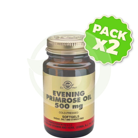 Pack 2x Aceite de Prímula Rosa 500Mg. 30 Cápsulas Solgar