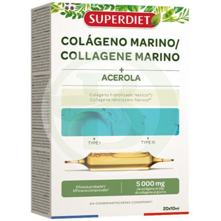 Colagenio Marinho com Acerola 20 Ampolas Superdiet