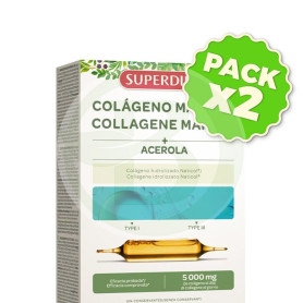 Pack 2x Colageno Marino con Acerola 20 Ampollas Superdiet