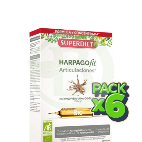 Pack 6x Harpagofit Bio 20 Ampollas 10Ml Superdiet