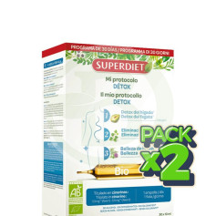 Pack 2x Protocolo Detox Bio 3 Fases X 10 Ampolas Superdiet