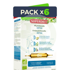 Pack 6x Mi Protocolo Detox Bio 30 ampollas Superdiet