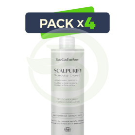 Pack 4x Scalpurify Champú Anticaspa 400Ml Esential Aroms
