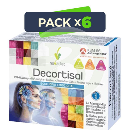 Pack 6x Decortisal 60 Cápsulas Novadiet