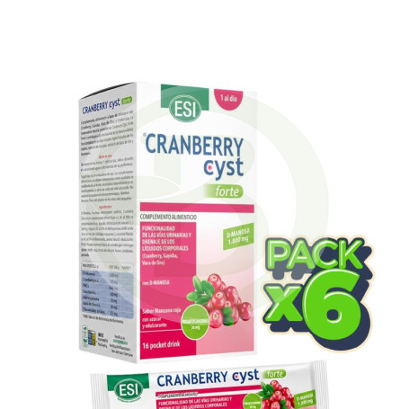 Pack 6x Cranberry Cyst Forte 16 Sobres Esi