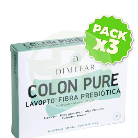 Pack 3x Colon Pure 30 Cápsulas Dimefar