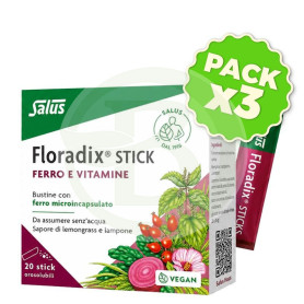 Pack 3x Floradix 20 Sticks Salus