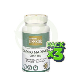 Pack 3x Cardo Mariano 9000Mg 60 Cápsulas Vegetais Derbós