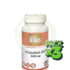 Pack 3x Vitamina B12 1000Μg 60 Cápsulas Vegetales Derbós