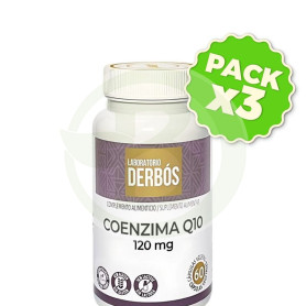 Pack 3x Coenzima Q10 120Mg 60 Cápsulas Vegetales Derbós