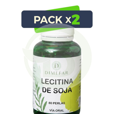 Pack 2x Lecitina De Soja 80 Perlas Dimefar