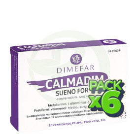 Pack 6x Calmadim Sueño Forte 30 Comprimidos Dimefar