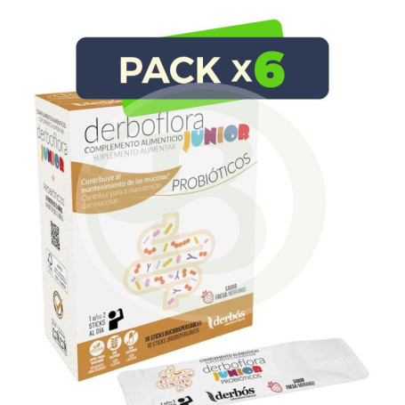 Pack 6x Derboflora Junior 10 Sticks Derbos