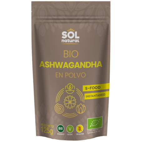 Ashwagandha em Pó Bio 125G Sol Natural