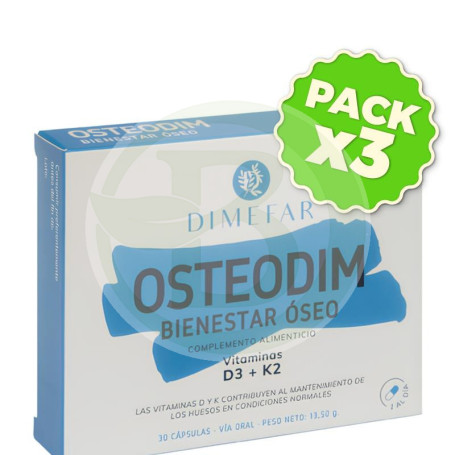 Pack 3x Osteodim 30 Cápsulas Dimefar
