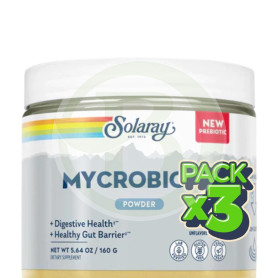 Pack 3x Mycrobiome Powder sin Sabor 160G Solaray