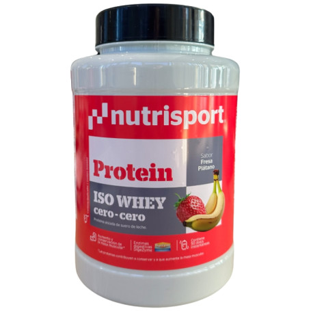 Iso Whey Cero-Cero Sabor Morango e Banana 900G Nutrisport