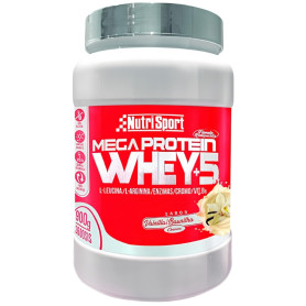 Mega Protein Whey +5 Sabor Baunilha 900G Nutrisport