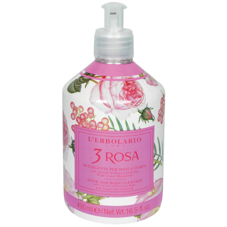 3 Rosas Sabonete de Mãos e Corpo 490Ml L`Erbolario