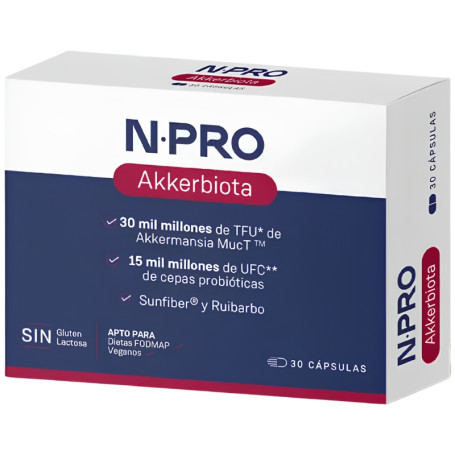 Akkerbiota 30 Cápsulas Npro