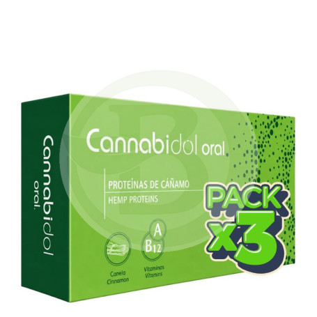 Pack 3x Cannabidol Oral 60 Cápsulas Tegor