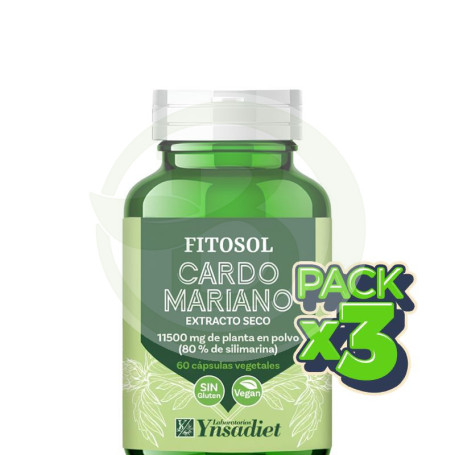 Pack 3x Fitosol Cardo Mariano 60 Cápsulas Ynsadiet