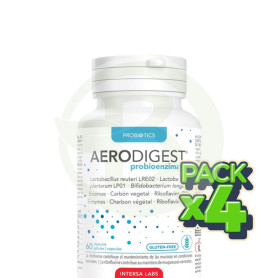 Pack 4x Aerodigest Probioenzimatic 60 Cápsulas Intersa