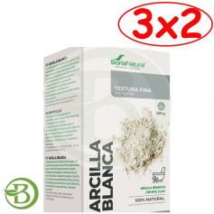 Pacote 3x2 Argila Branca 250Gr. Soria Natural