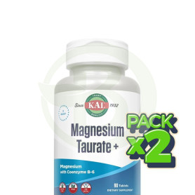 Pack 2x Magnesium Taurate 400Mg + B6 90 Comprimidos Kal