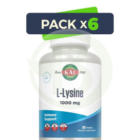 Pack 6x L-Lysine 1000Mg 100 Comprimidos Kal