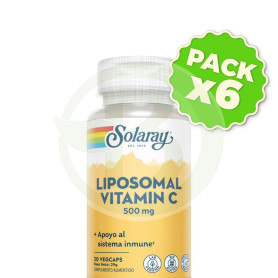 Pack 6x Liposomal Vitamin C 500Mg 30 Cápsulas Vegetales Solaray