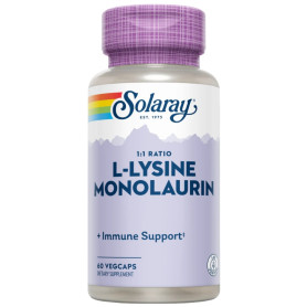 L-Lysine e Monolaurin 60 Cápsulas Vegetais Solaray