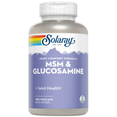 Msm e Glucosamine 180 Cápsulas Vegetais Solaray