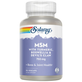 Msm com Cúrcuma, Boswellia e Harpagofito 90 Cápsulas Solaray
